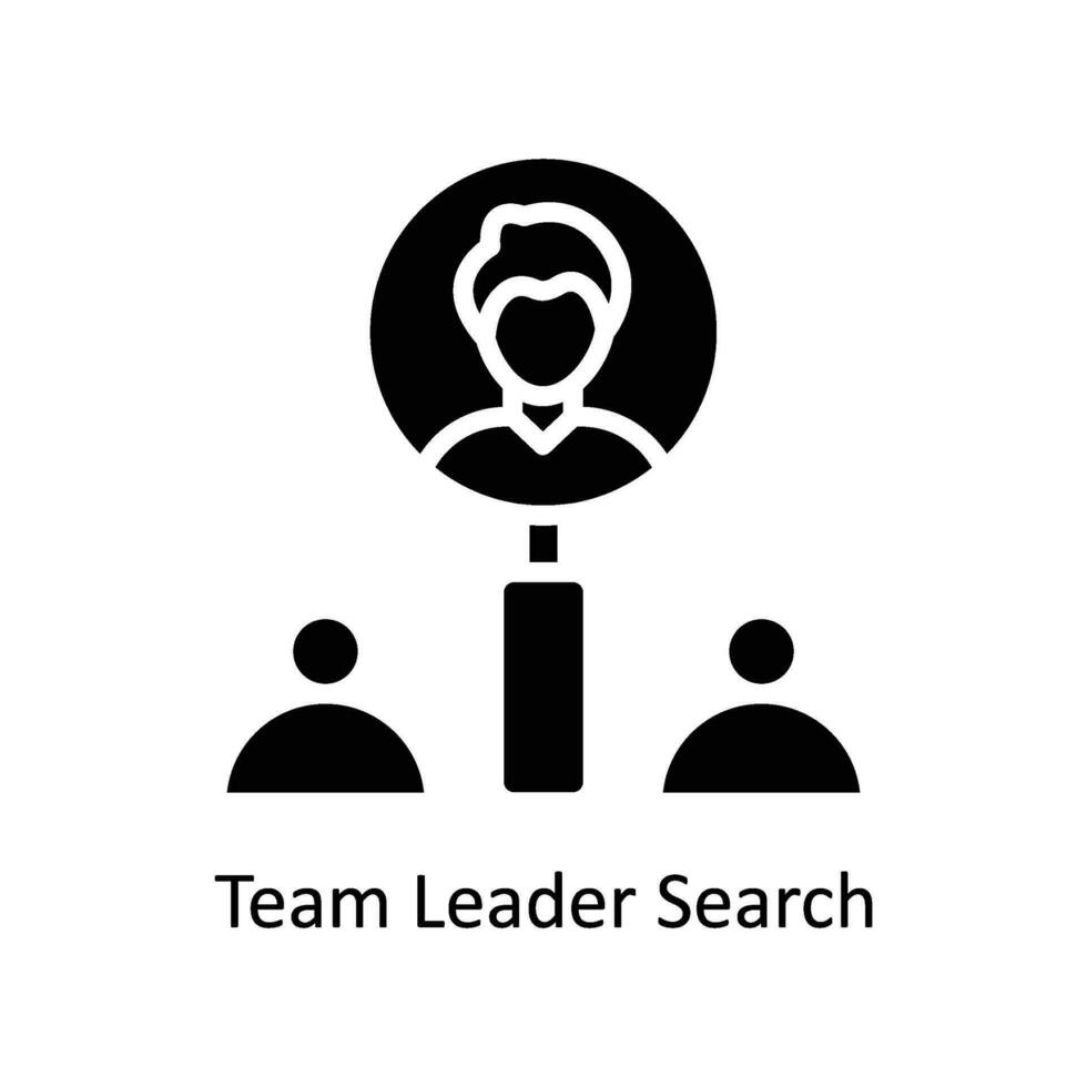 Team Leader Search vector  Solid  Icon Design illustration. Business And Management Symbol on White background EPS 10 File