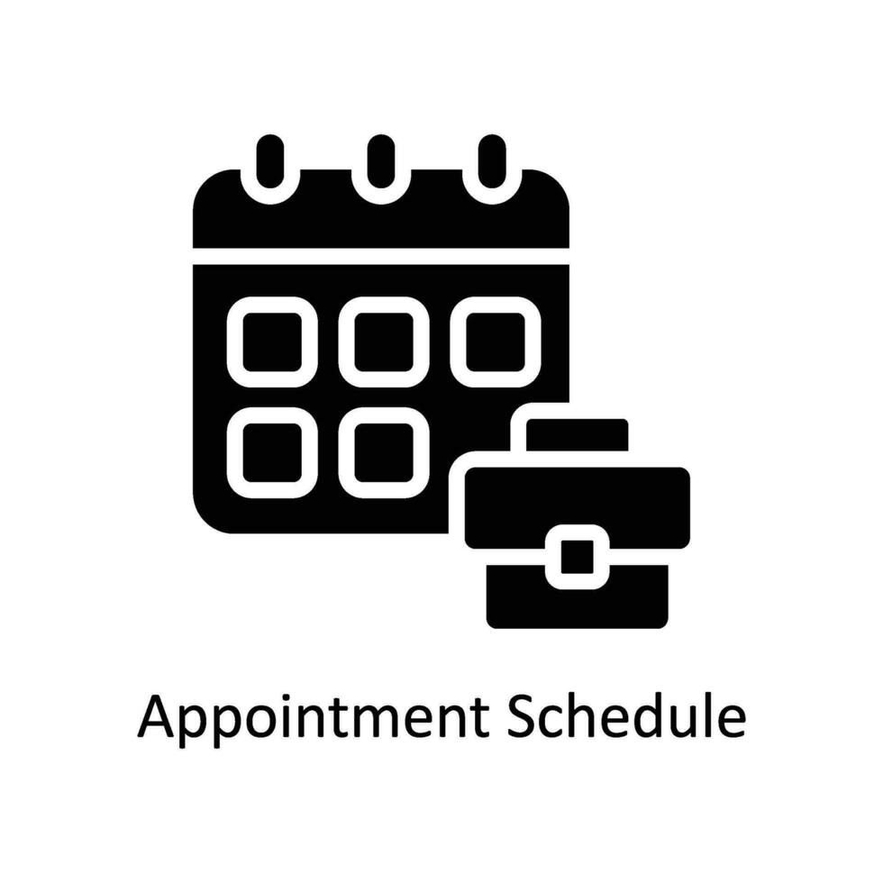 Appointment Schedule vector  Solid  Icon Design illustration. Business And Management Symbol on White background EPS 10 File