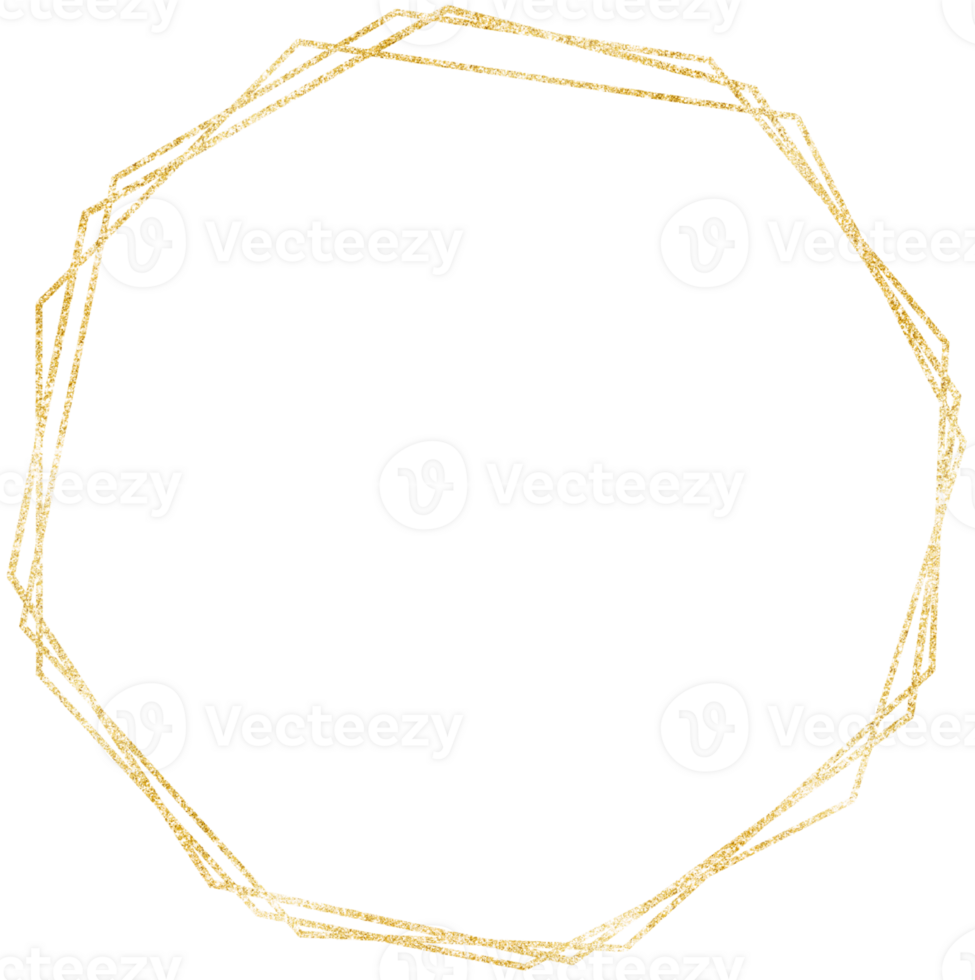 Gold Octagon Frame png
