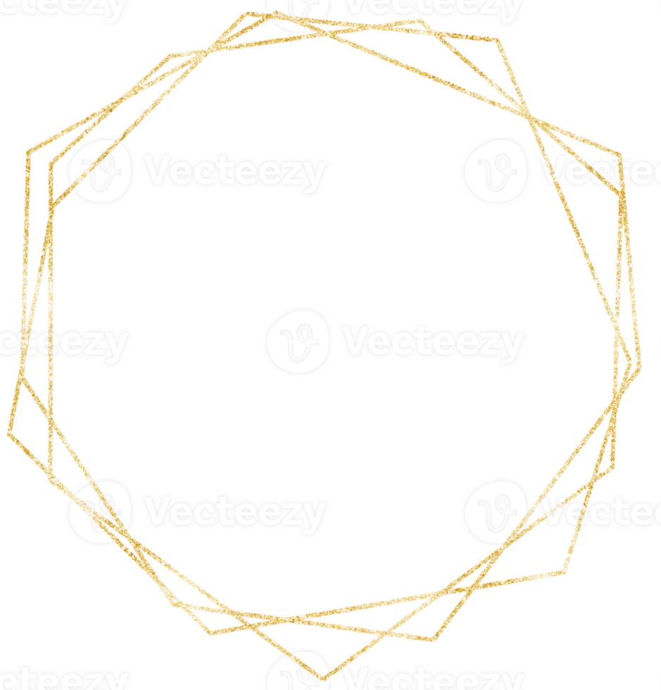 Gold Octagon Frame png