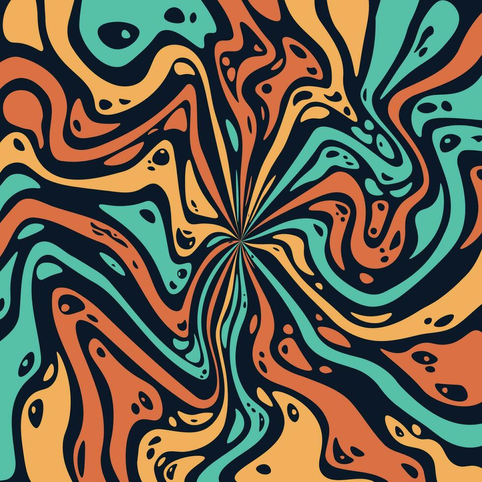 Abstract psychedelic groovy background. vector