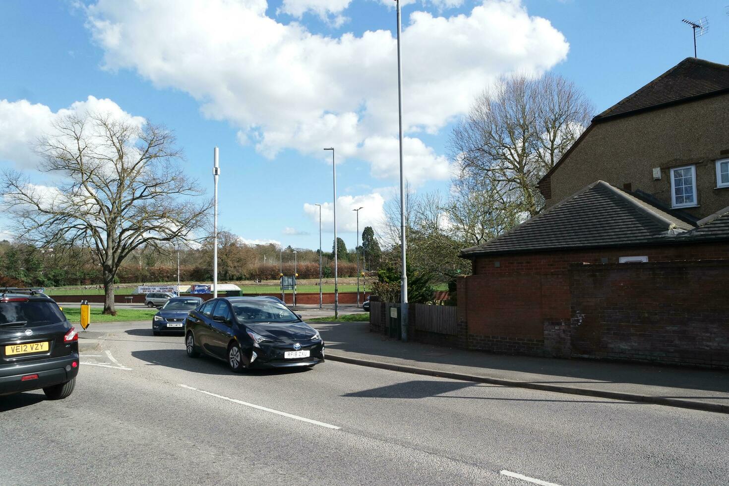 Low Angle View of Luton city of England on Clear Day of April 7th, 2023 photo