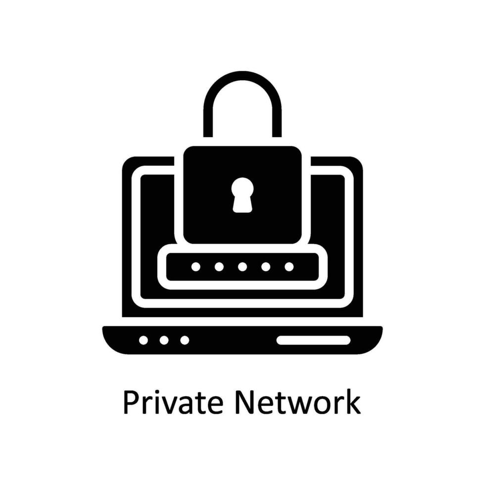 Private Network vector  Solid  Icon  Design illustration. Business And Management Symbol on White background EPS 10 File