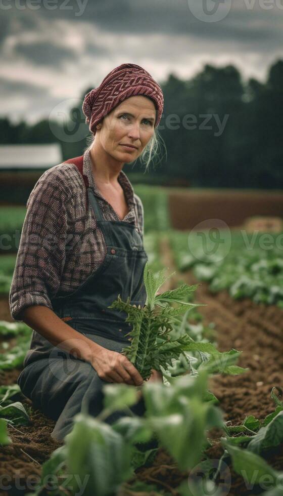 AI generated Fields of Grace Portraits of Female Farmers photo