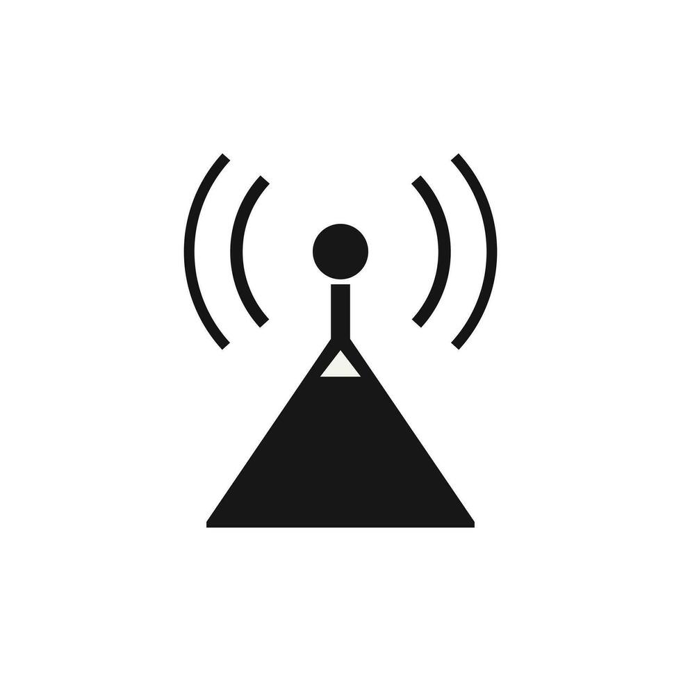Antenna icon. Broadcast, transmitter. Vector illustration