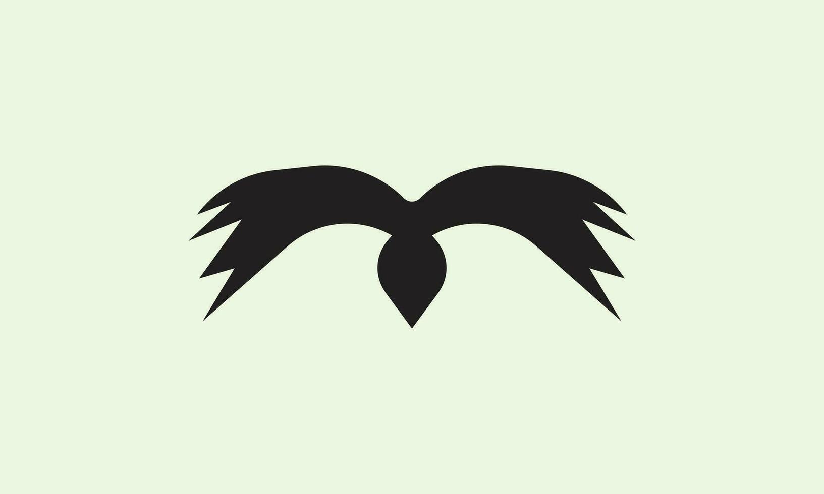 Black wings vector logo icon. Wing badge. Black wing badge. Vector illustration.