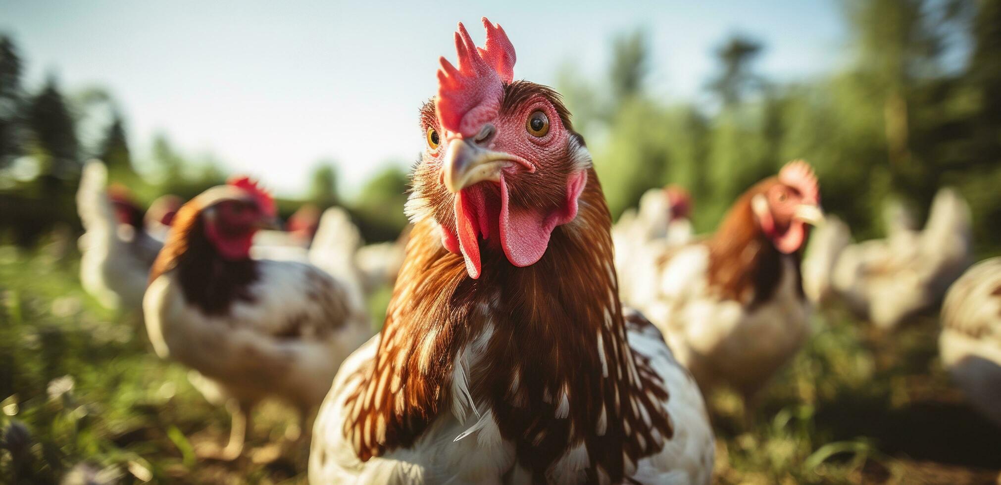 AI generated free photo of chickens