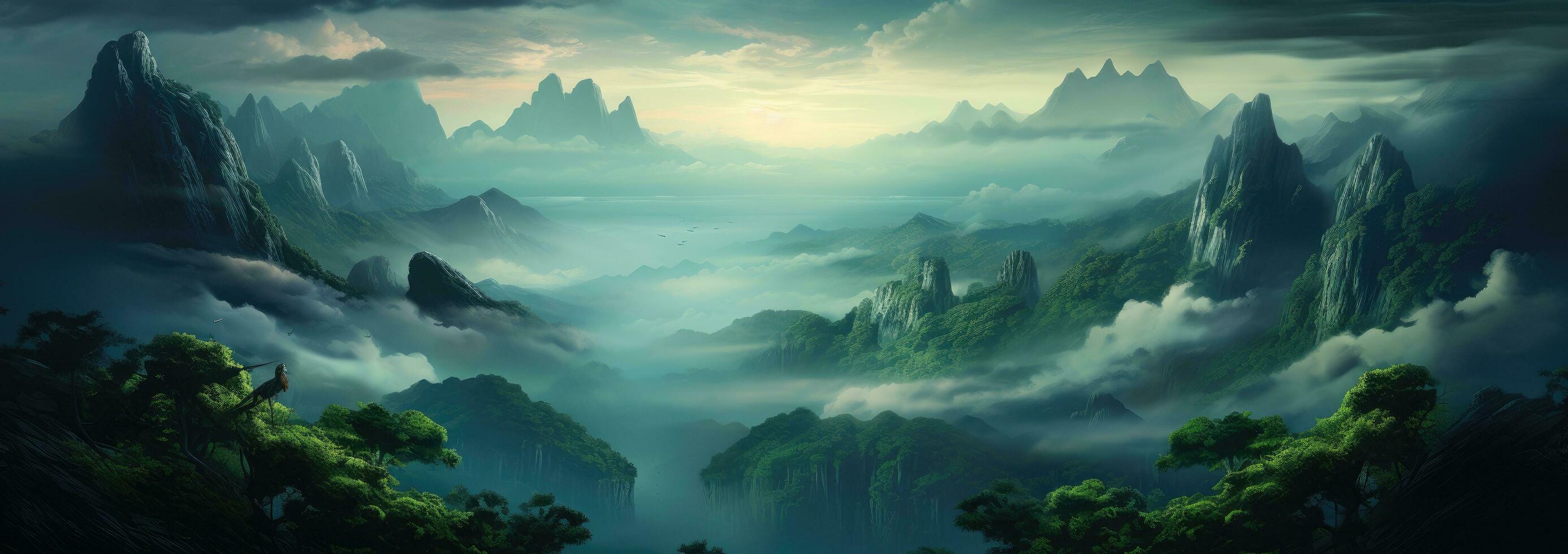 AI generated desktop wallpaper jungle 35540856 Stock Photo at Vecteezy