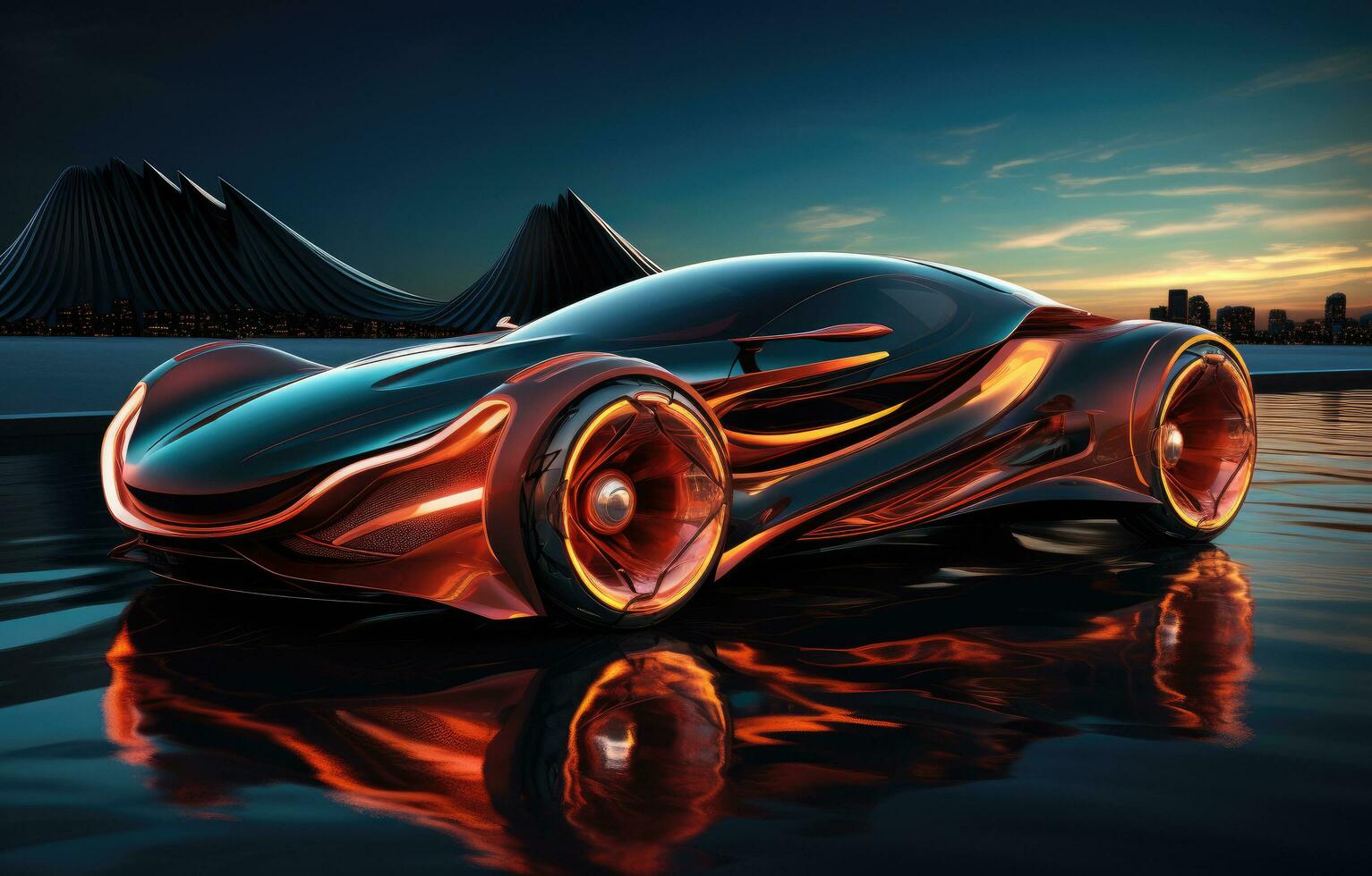 AI generated an image of an futuristic car photo