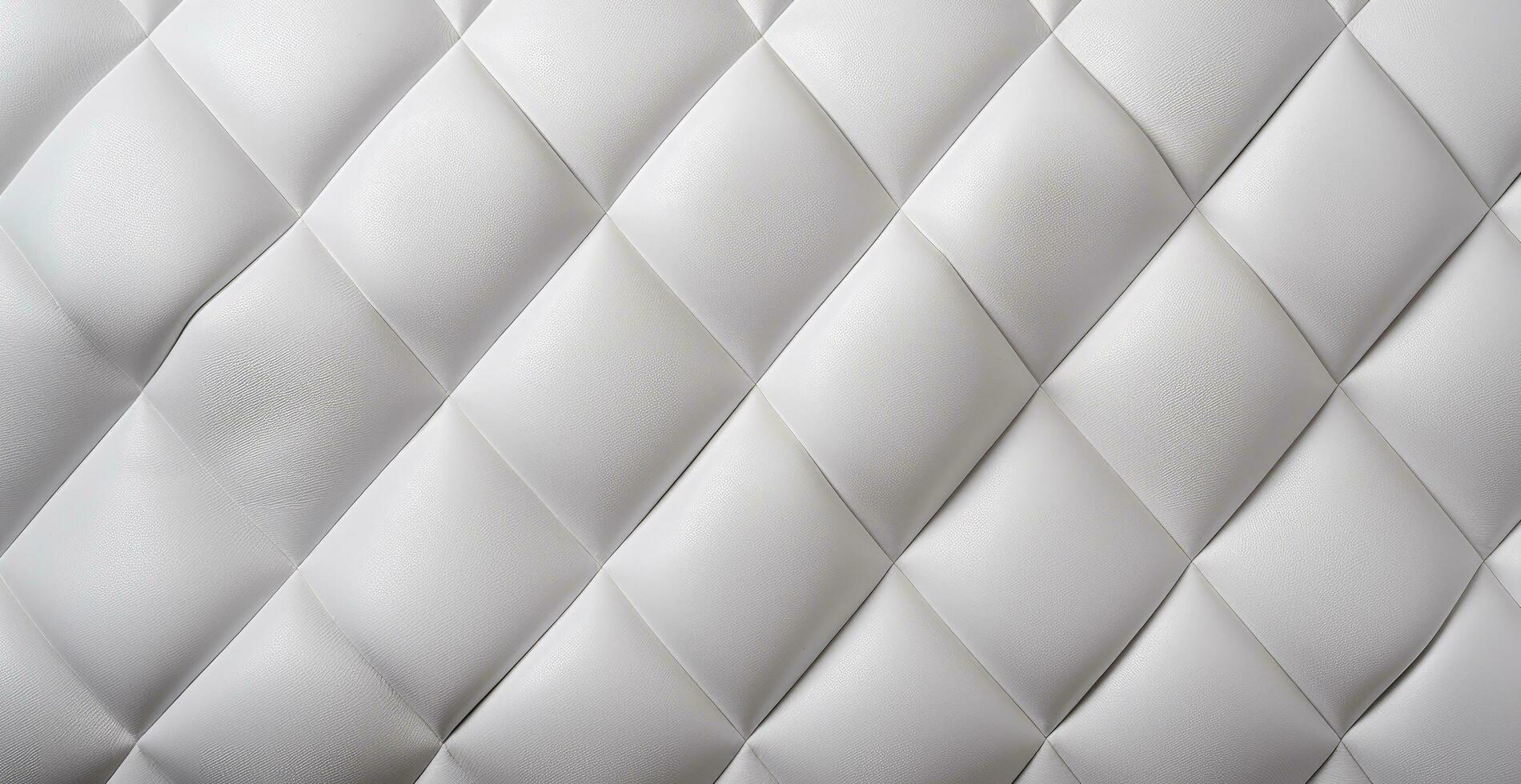 AI generated a white quilted leather pattern background photo