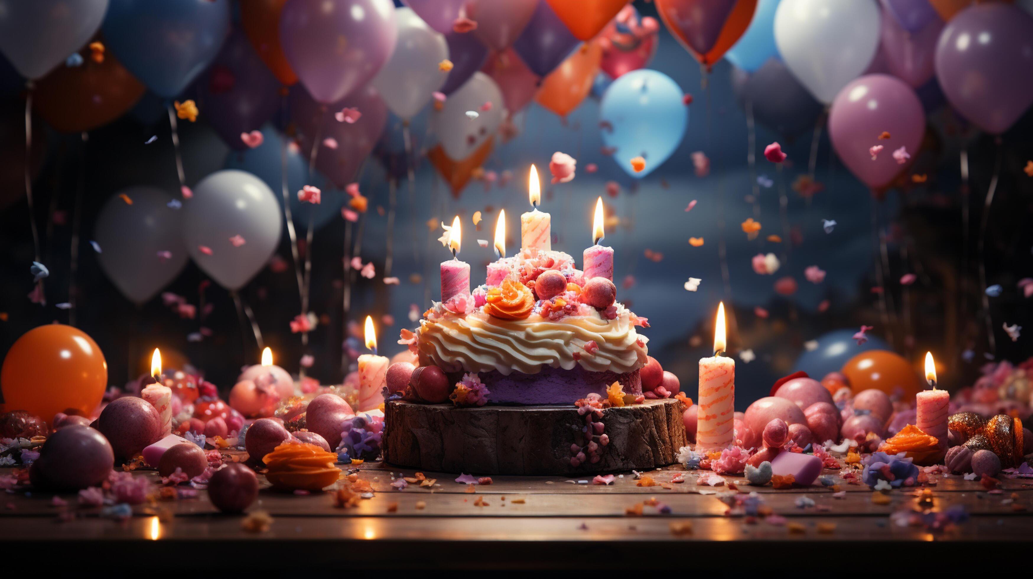 AI generated Happy birthday background 35541314 Stock Photo at Vecteezy