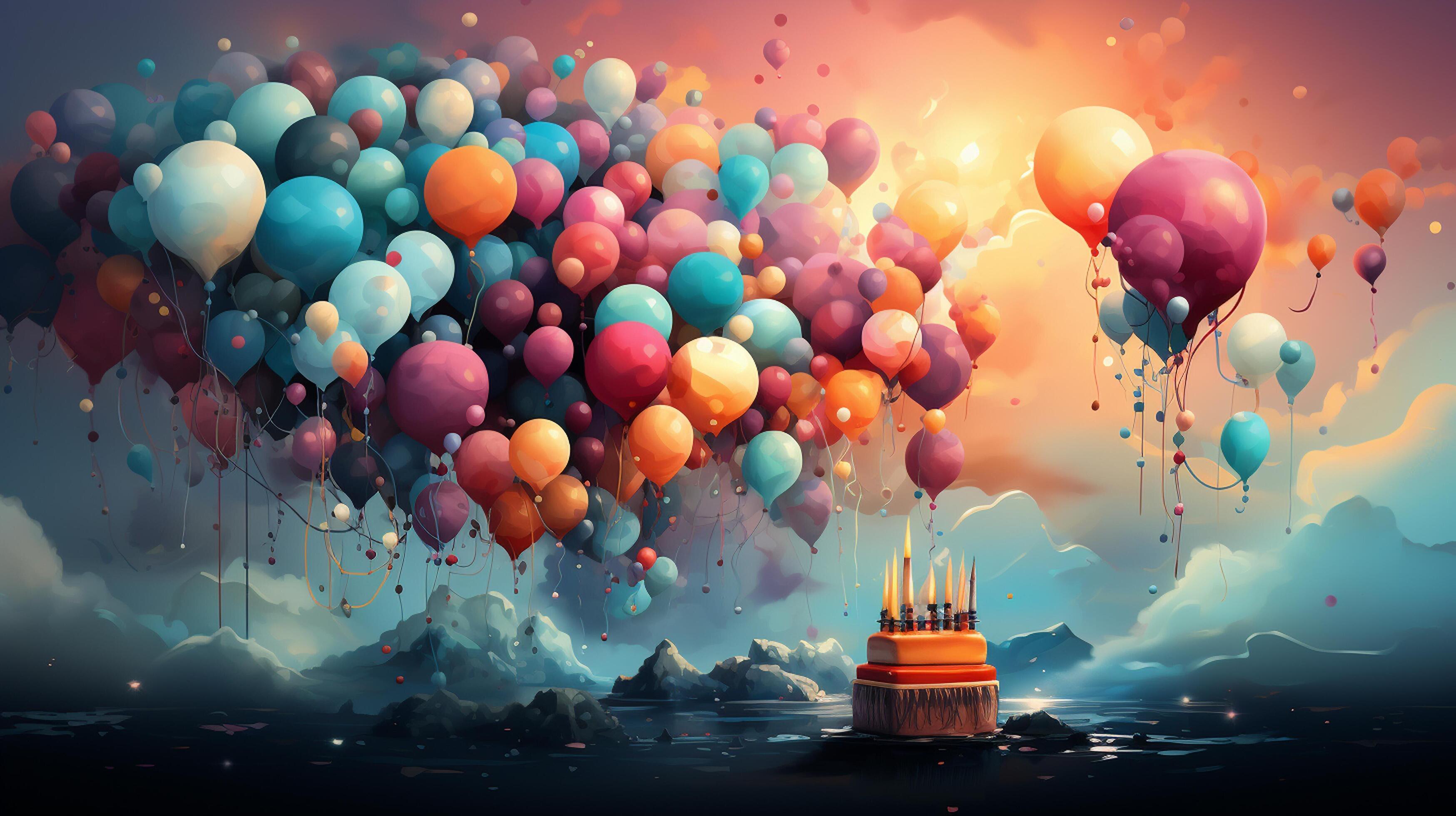 AI generated Happy birthday background 35541347 Stock Photo at Vecteezy