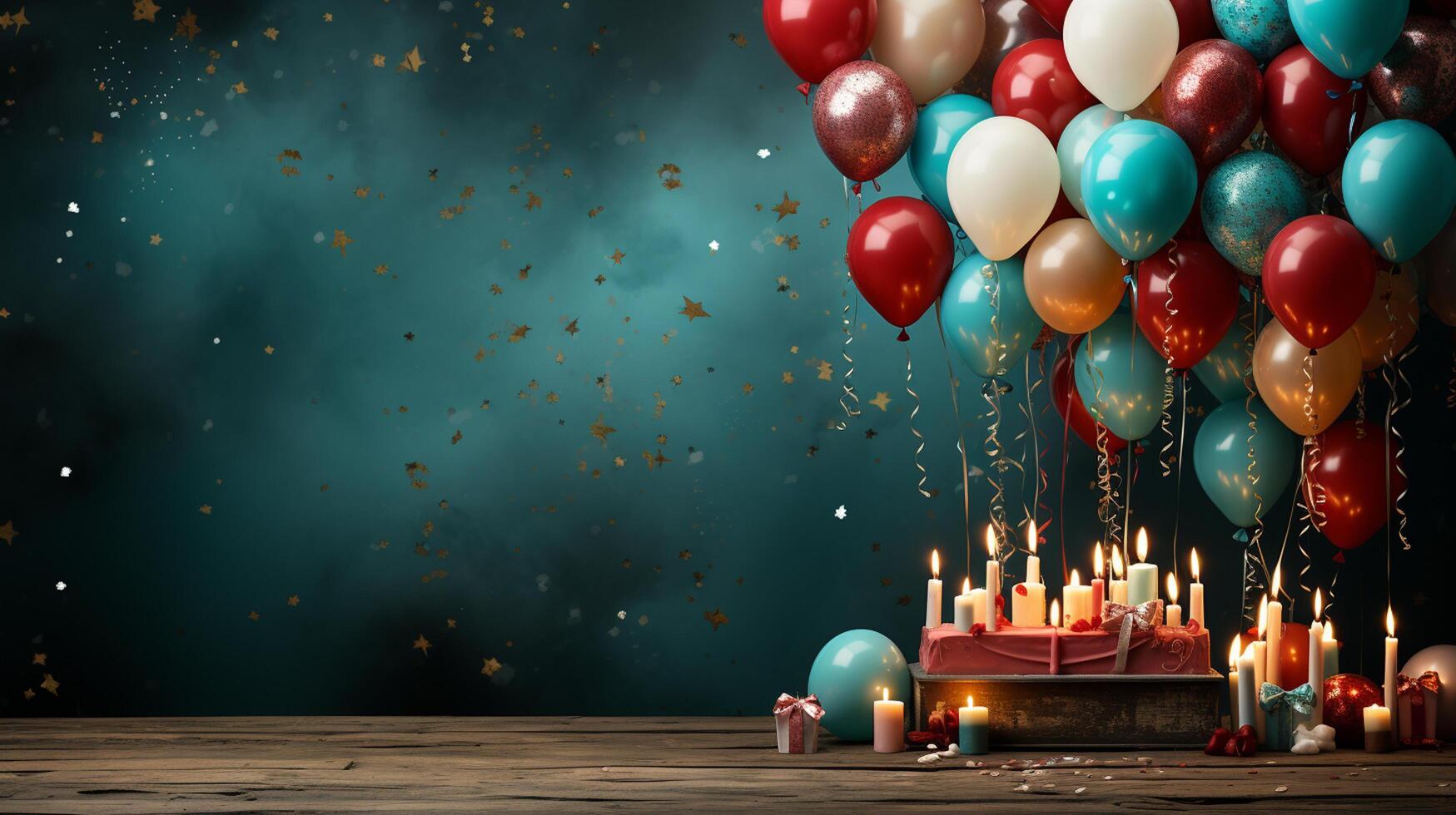 AI generated Happy birthday background photo