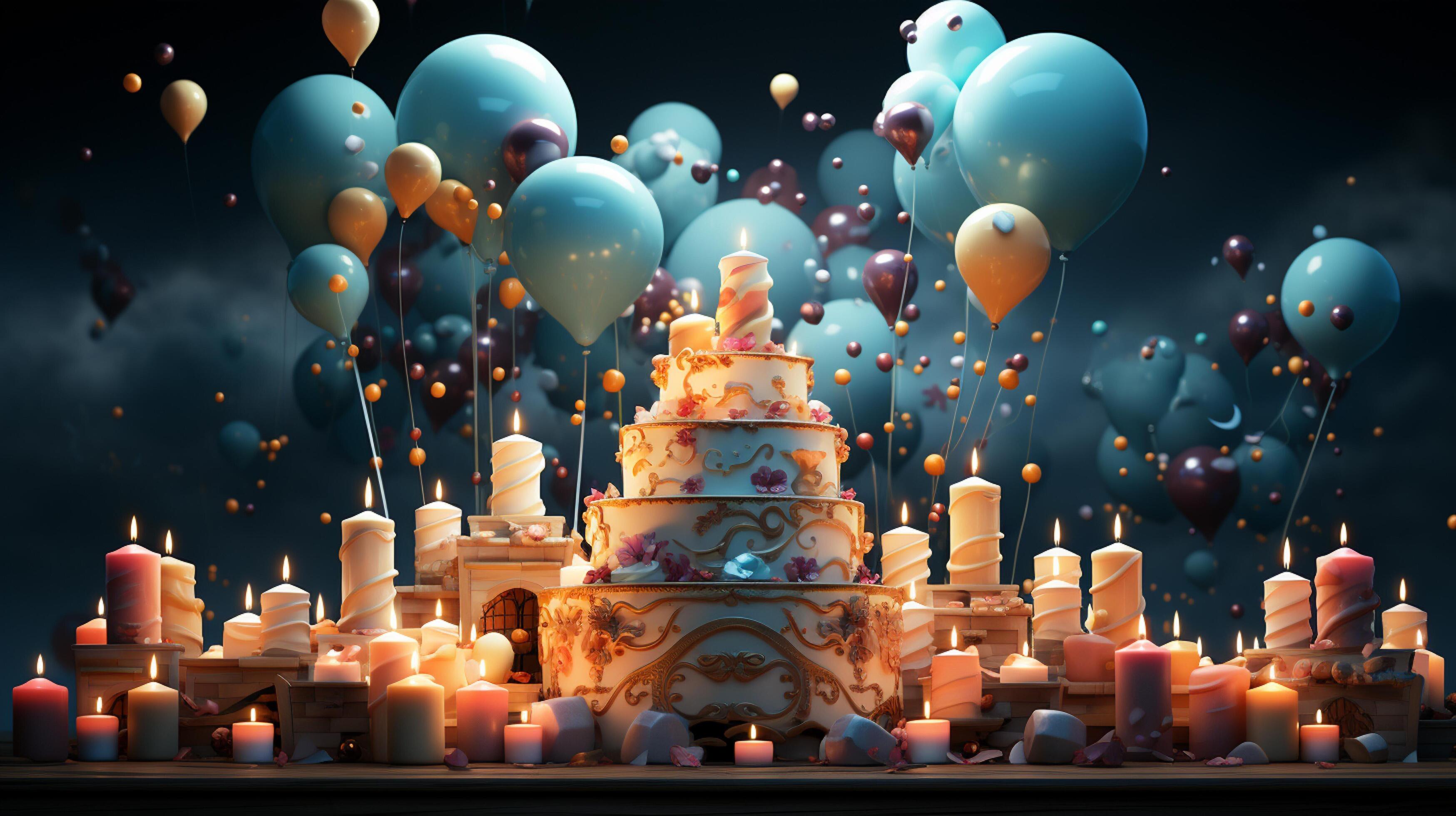 AI generated Happy birthday background 35541479 Stock Photo at Vecteezy