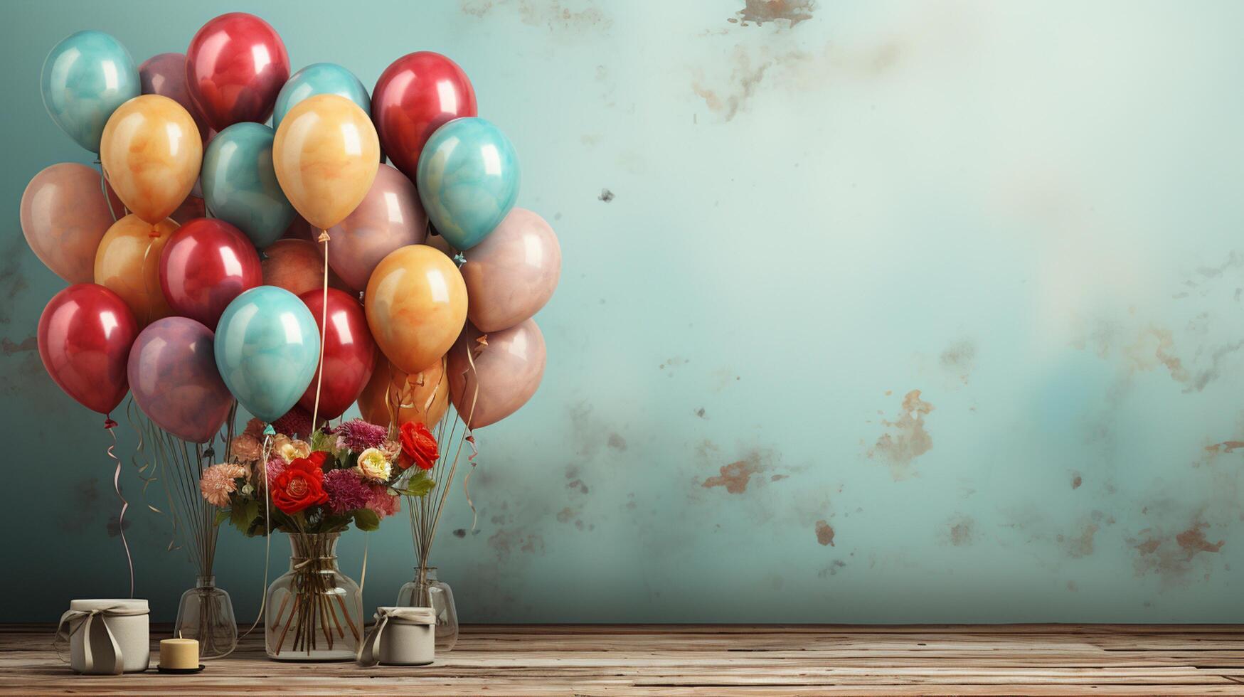 AI generated Happy birthday background photo