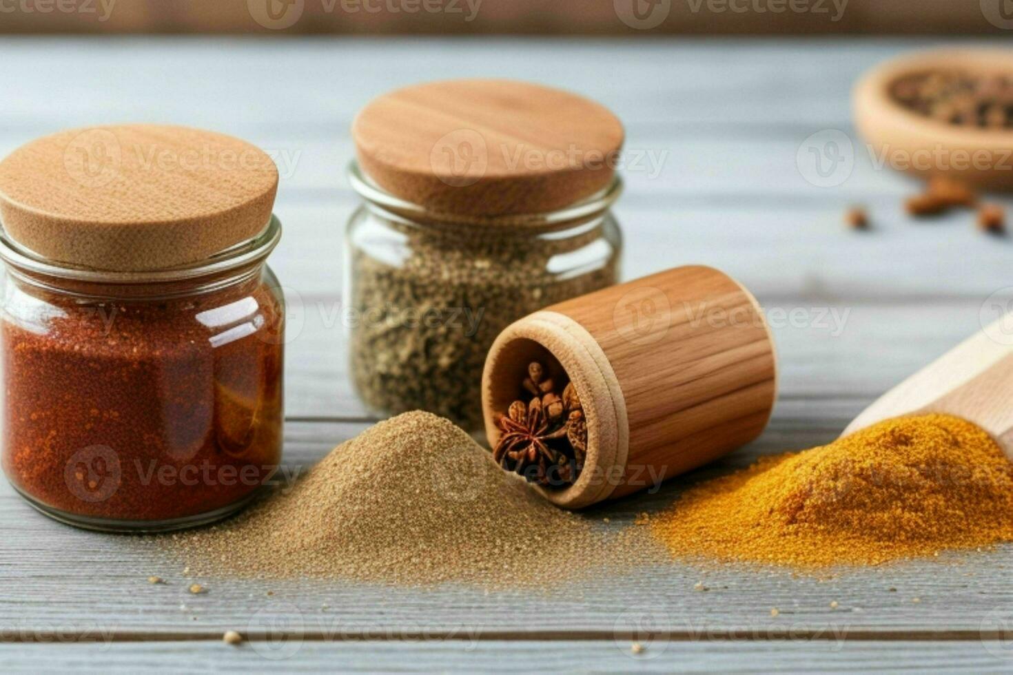 AI generated Spices in a jar. Pro Photo