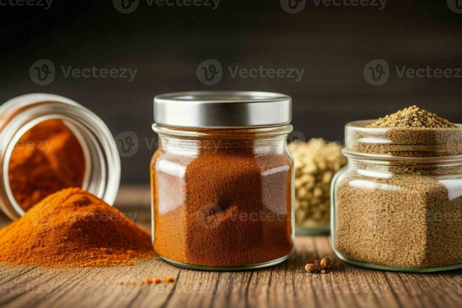 AI generated Spices in a jar. Pro Photo