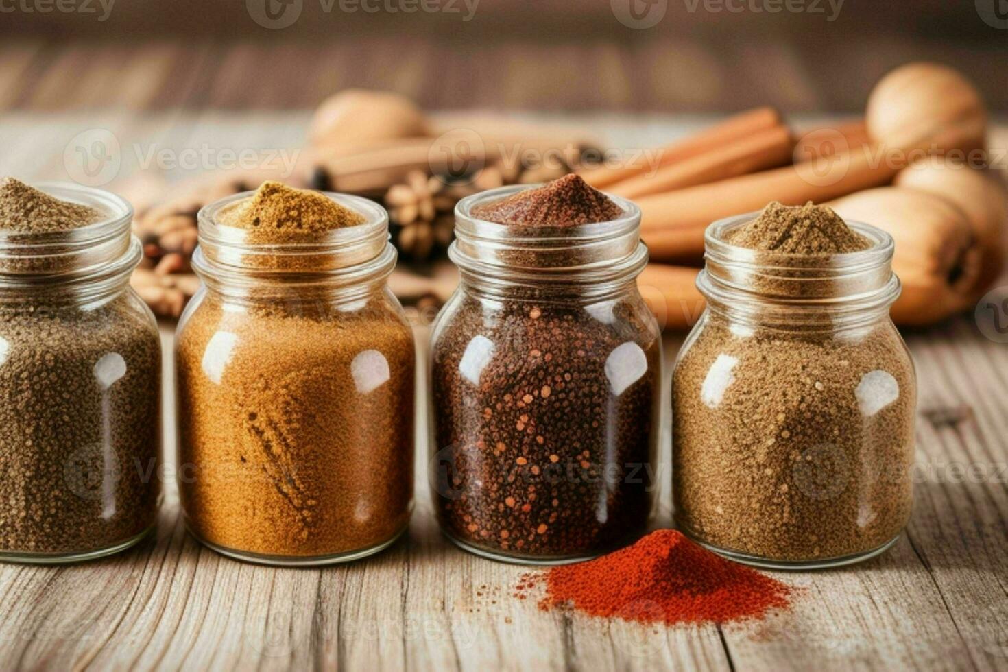 AI generated Spices in a jar. Pro Photo