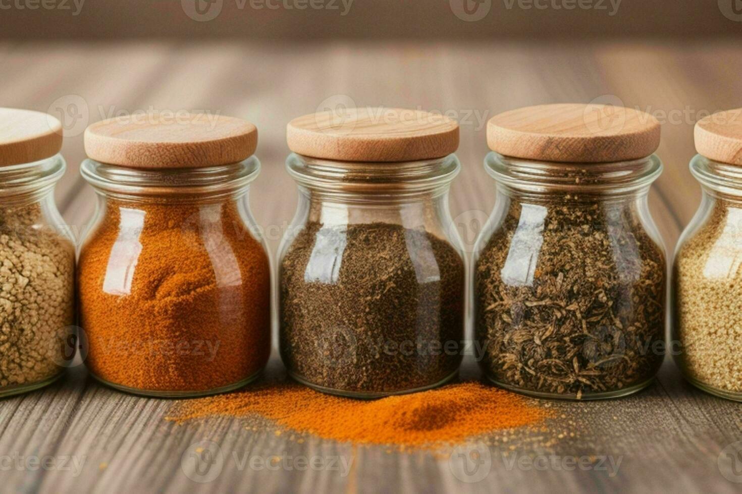 AI generated Spices in a jar. Pro Photo