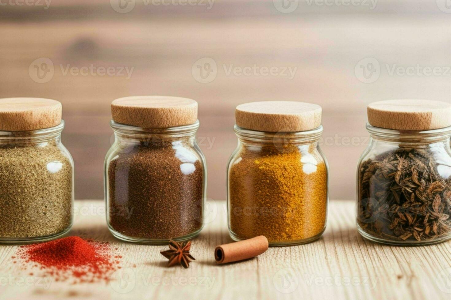 AI generated Spices in a jar. Pro Photo