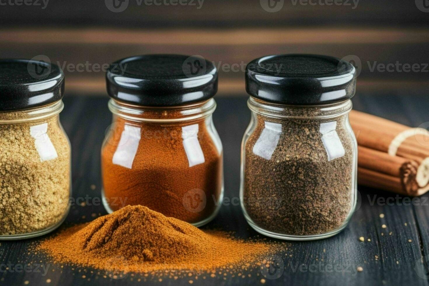 AI generated Spices in a jar. Pro Photo