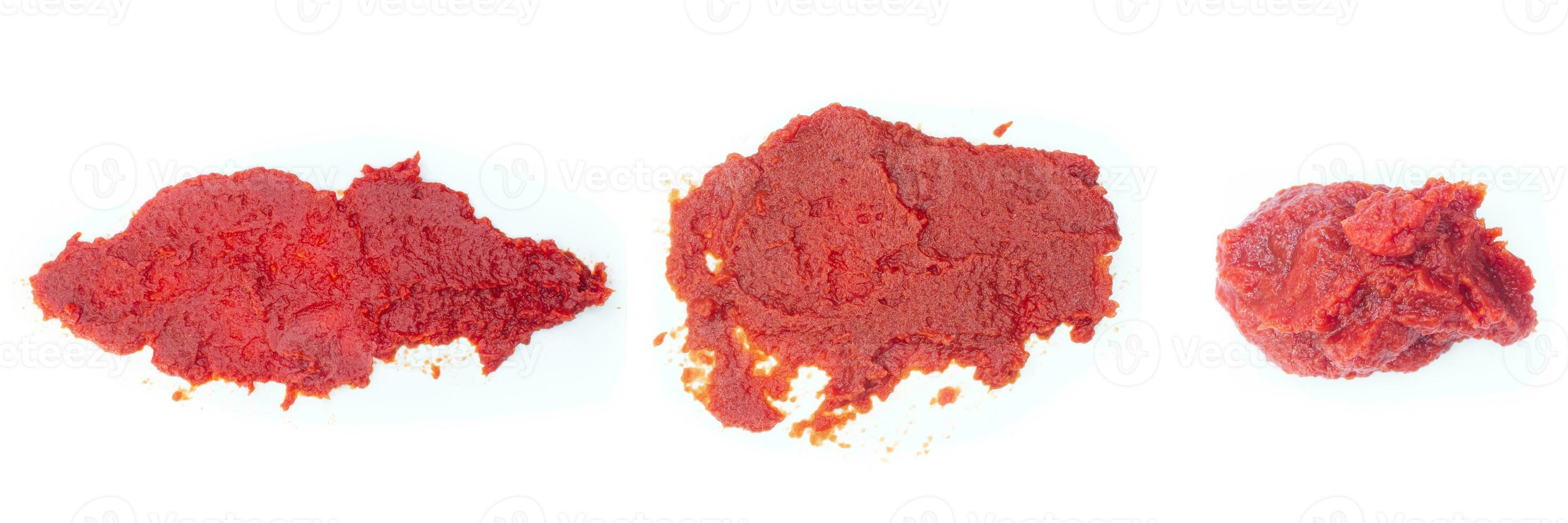 Set of tomato paste isolated on a white background photo