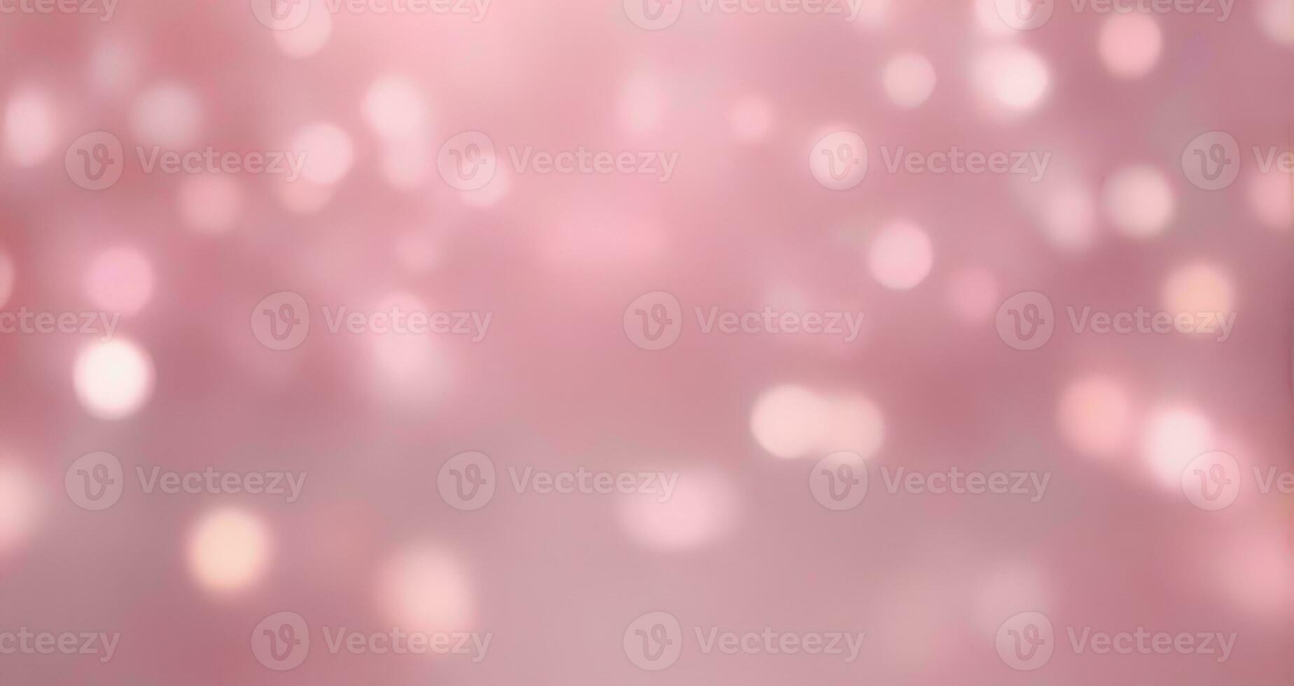 AI generated Abstract bokeh light background in pastel pink colors. Elegant backdrop for holiday banners, posters, cards photo