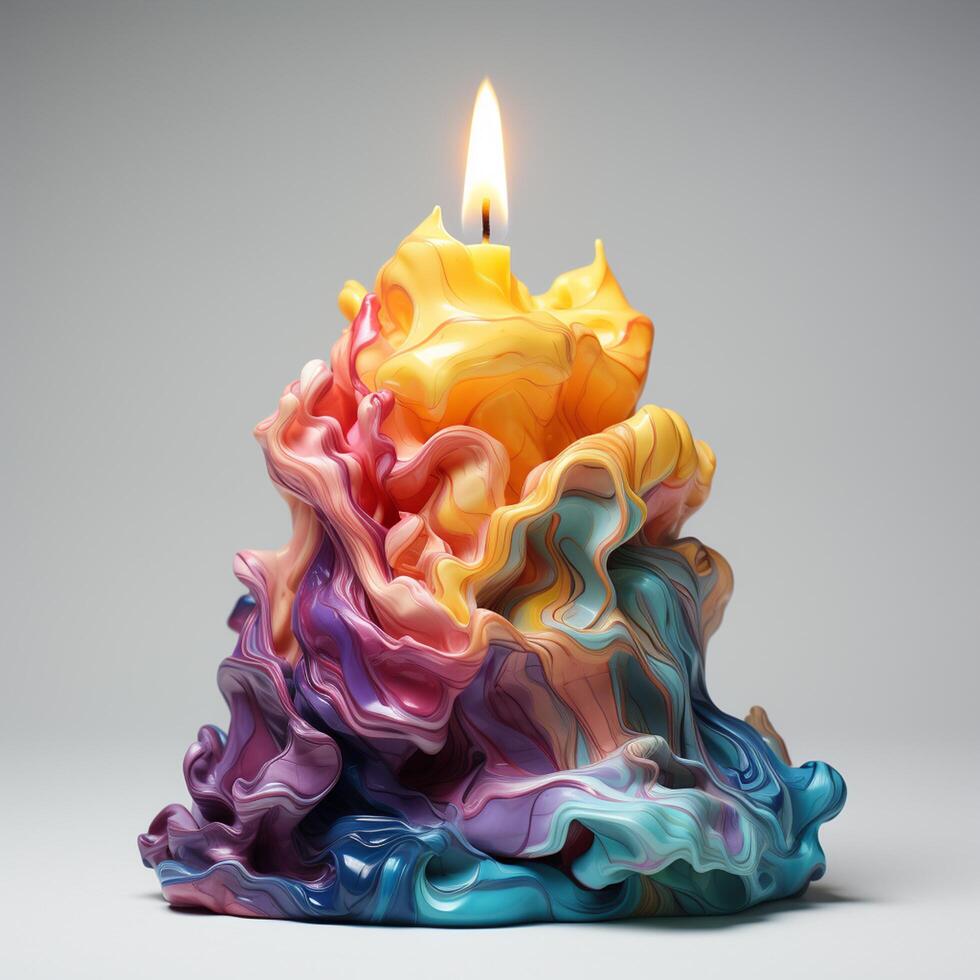 AI generated candle concept sculpture photo