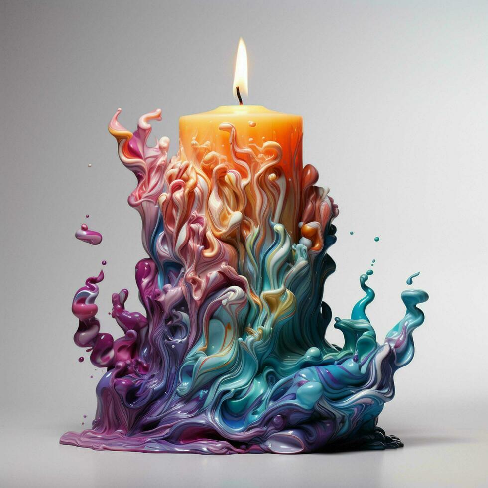 AI generated candle concept sculpture photo