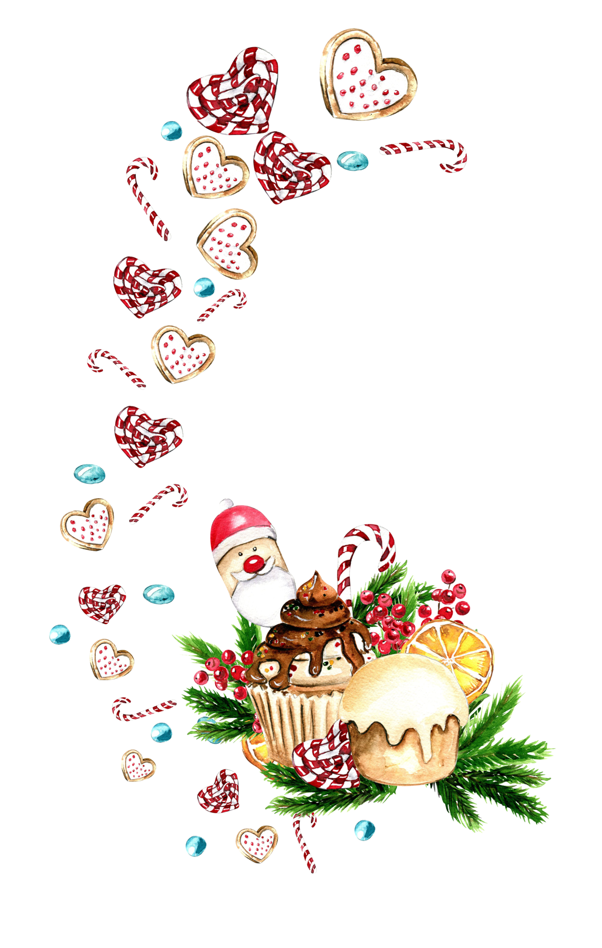 Composition For Christmas Gifts Cupcake Cake Cookies Fir Branches composition-for-christmas-gifts-cupcake-cake-cookies-fir-branches