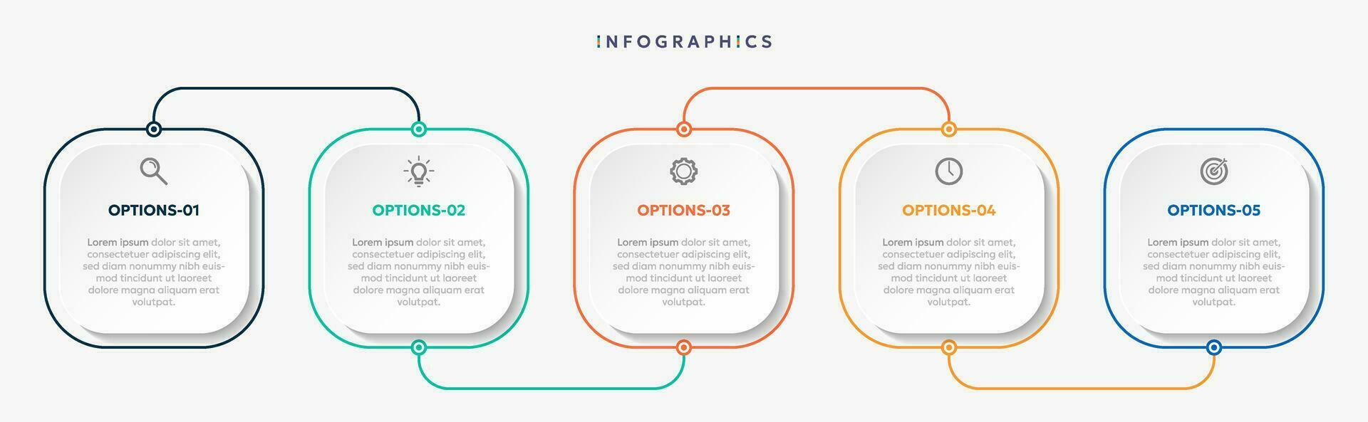 moderno negocio infografía modelo con 3 opciones o pasos íconos vector