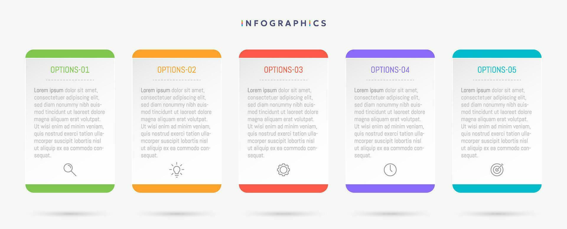 moderno negocio infografía modelo con 3 opciones o pasos íconos vector