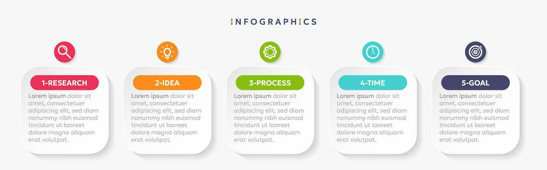 Modern business infographic template with 3 options or steps icons vector