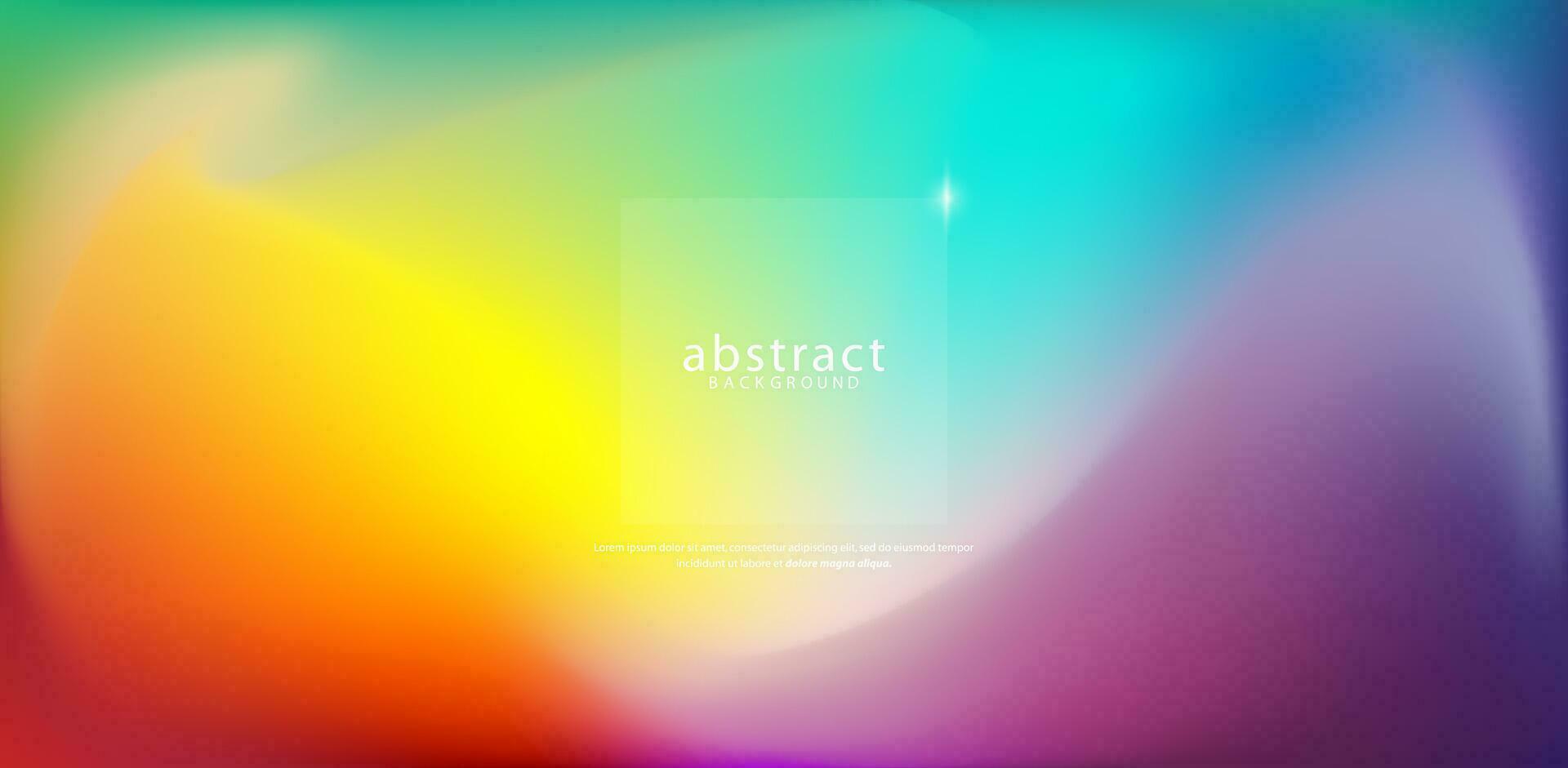 Abstract blurred gradient mesh background bright rainbow colors. Colorful smooth soft banner template. vector