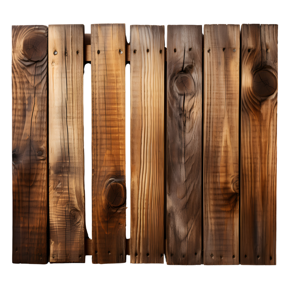 AI generated Wooden Fence featuring Natural Texture png