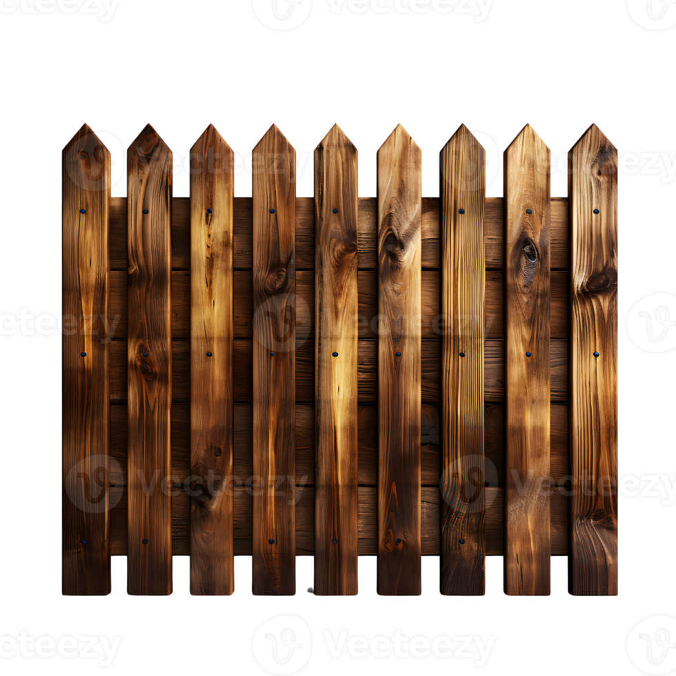 AI generated Natural Textured Wood Fence Design, Outdoor Aesthetics png