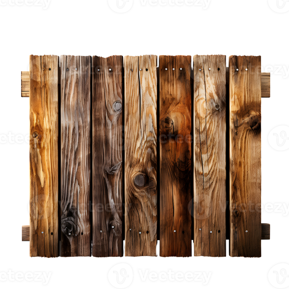 AI generated Rustic Wooden Fence with Earthy Texture png