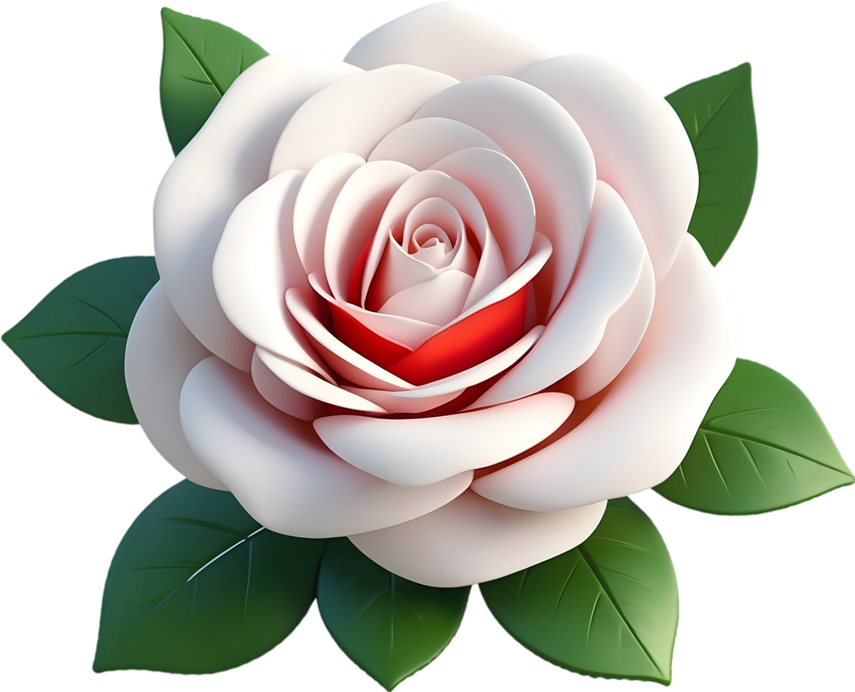 AI generated Beautiful rose Illustration 3d png