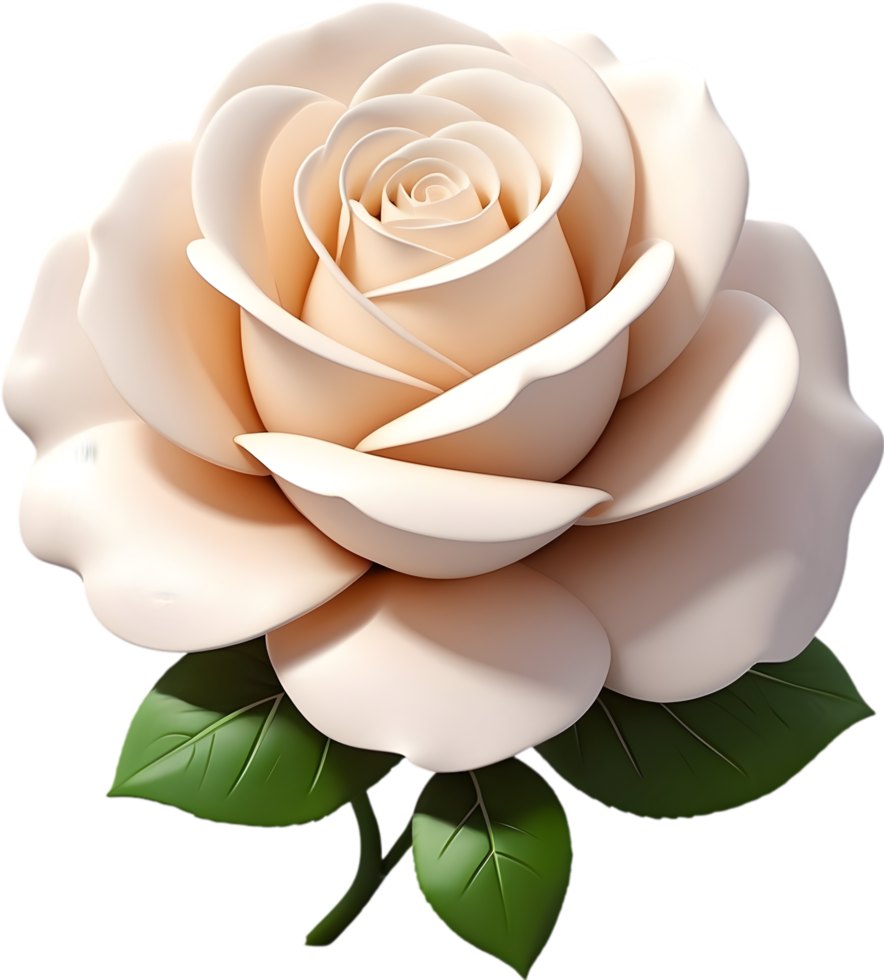 AI generated Beautiful rose Illustration 3d png