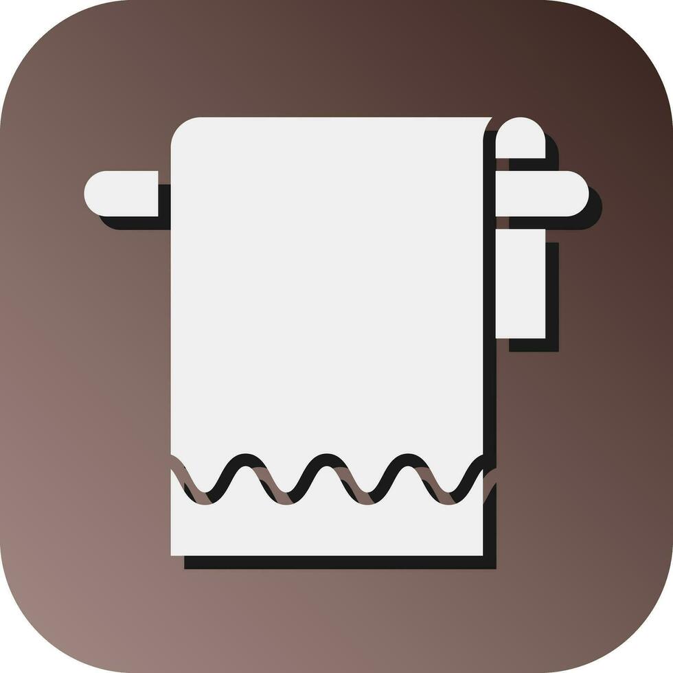 Towel Vector Glyph Gradient Background Icon For Personal And Commercial Use.