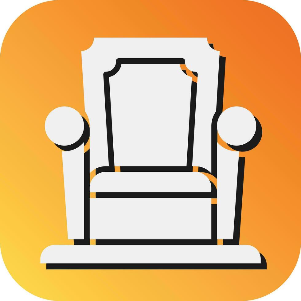 Throne Vector Glyph Gradient Background Icon For Personal And Commercial Use.