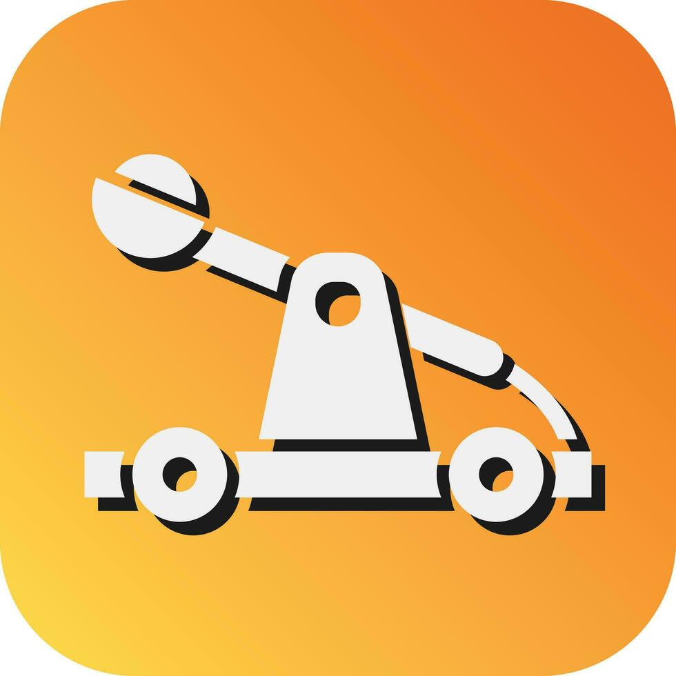 Catapult Vector Glyph Gradient Background Icon For Personal And Commercial Use.