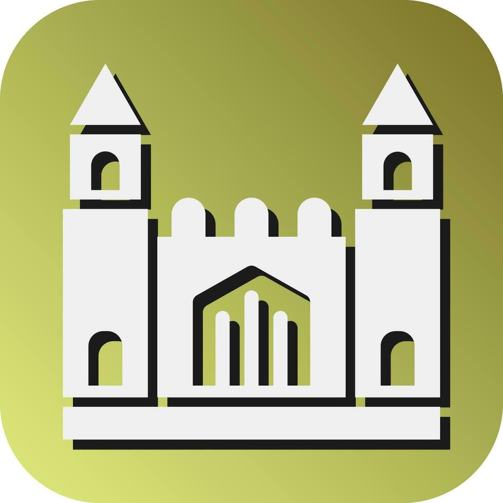 Castle Vector Glyph Gradient Background Icon For Personal And Commercial Use.