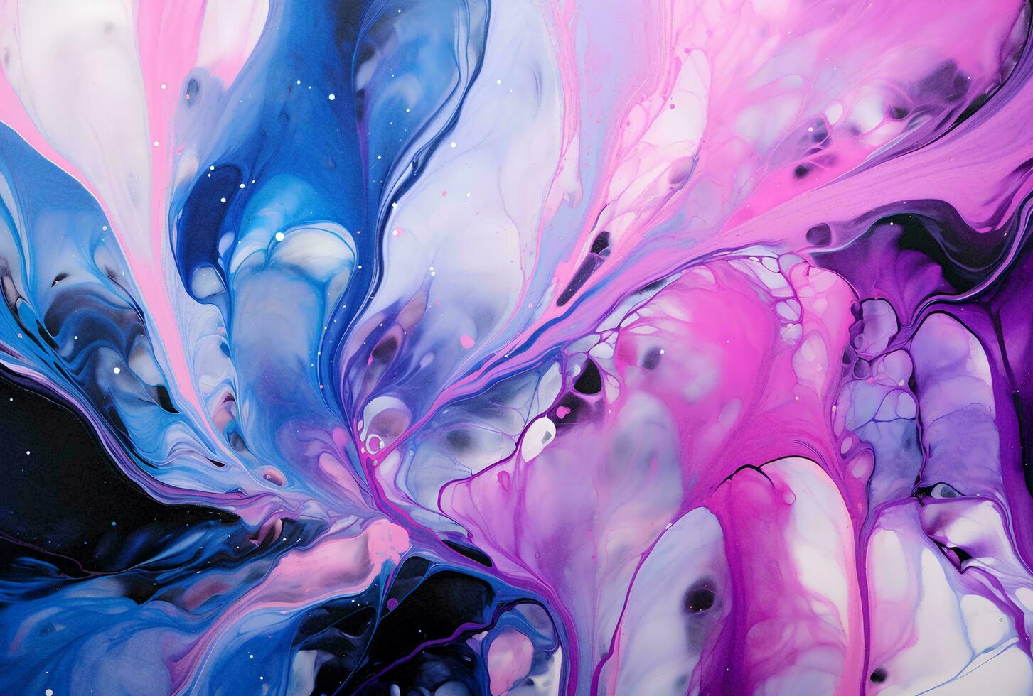 AI generated Marbled pink blue purple abstract background. Liquid marble ink pattern. abstract paint mixing in watercolor photo