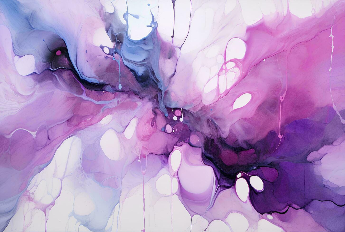 AI generated Marbled pink blue purple abstract background. Liquid marble ink pattern. abstract paint mixing in watercolor photo
