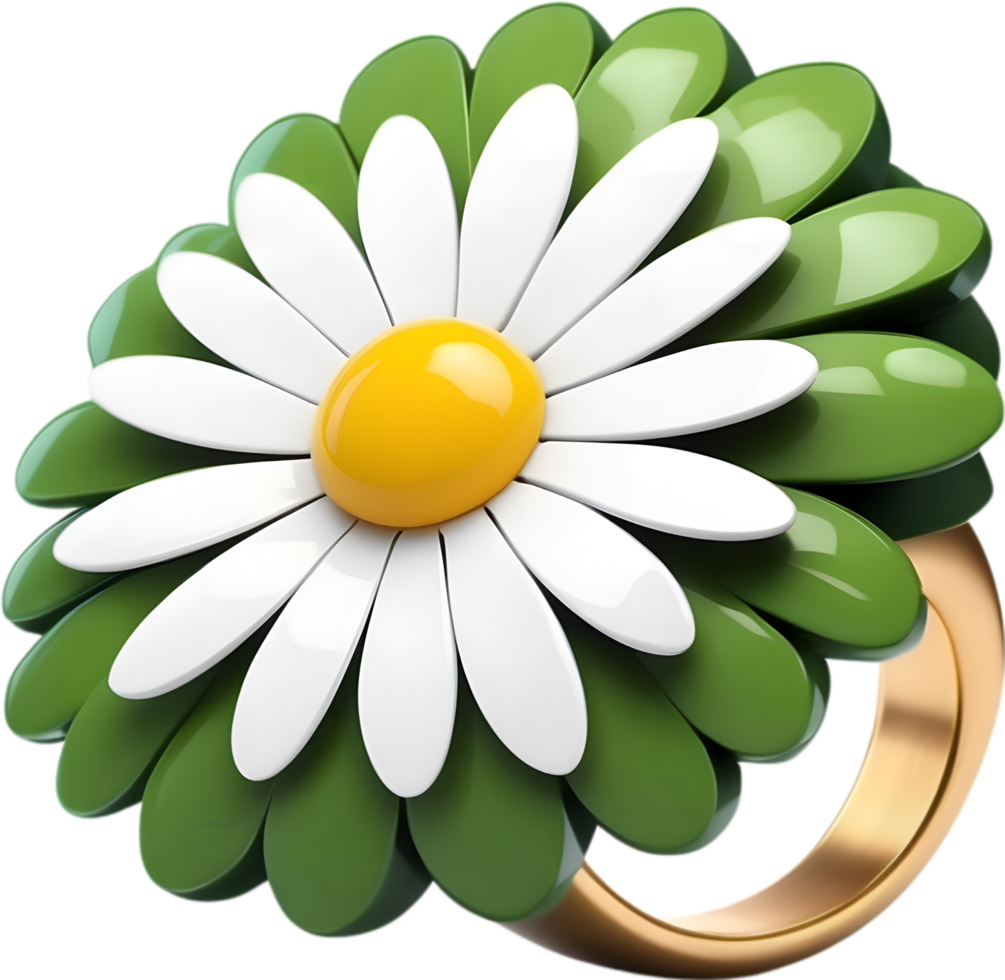 AI generated daisy ring transparent background png