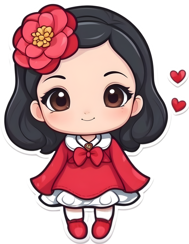 AI generated cute kid with floral png