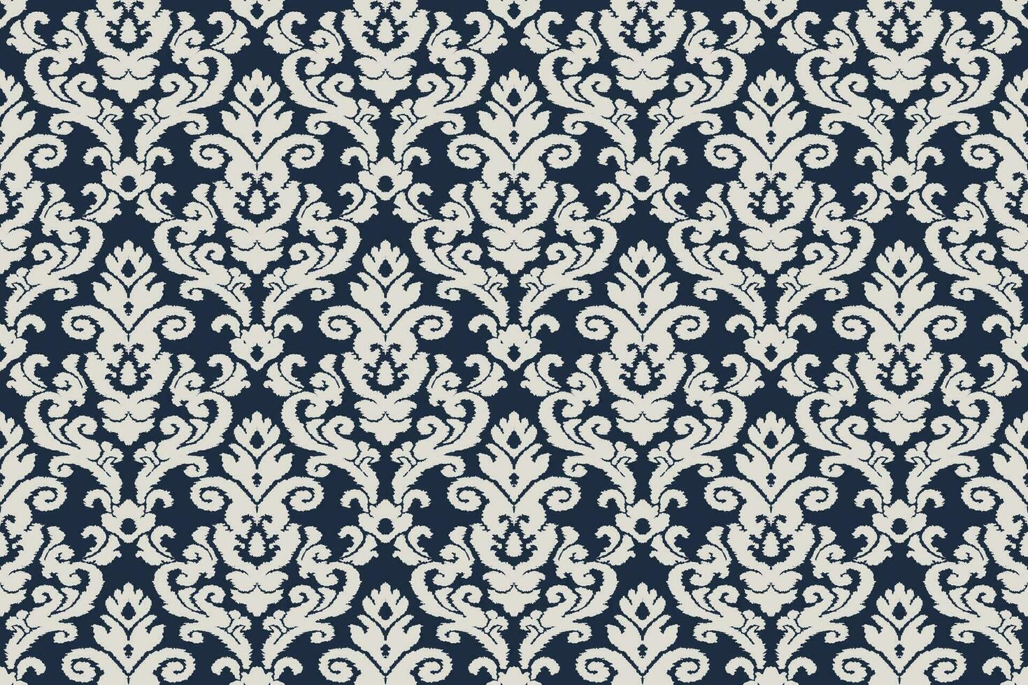 floral Clásico sin costura modelo para retro fondos de pantalla encantado Clásico flores letras y artesanía movimiento inspirado. diseño para envase papel, fondo de pantalla, telas y Moda ropa. ikat modelo. vector