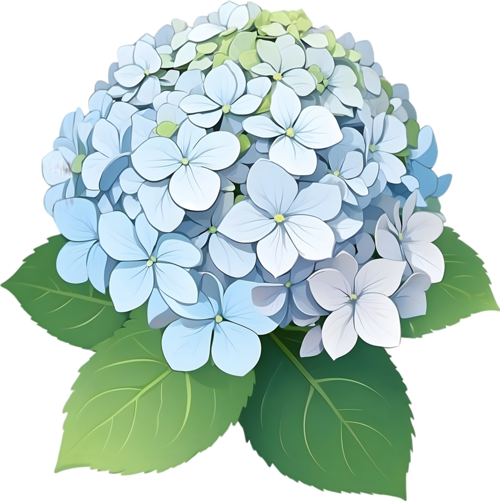 ai generato blu ortensia fiore png Scarica