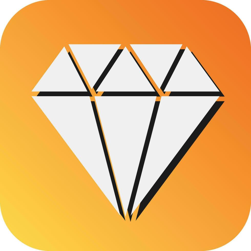 Diamond Vector Glyph Gradient Background Icon For Personal And Commercial Use.